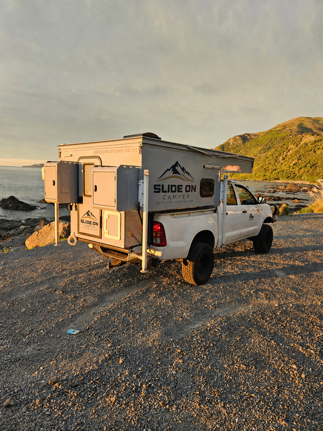 Slide On Camper exploring New Zealand